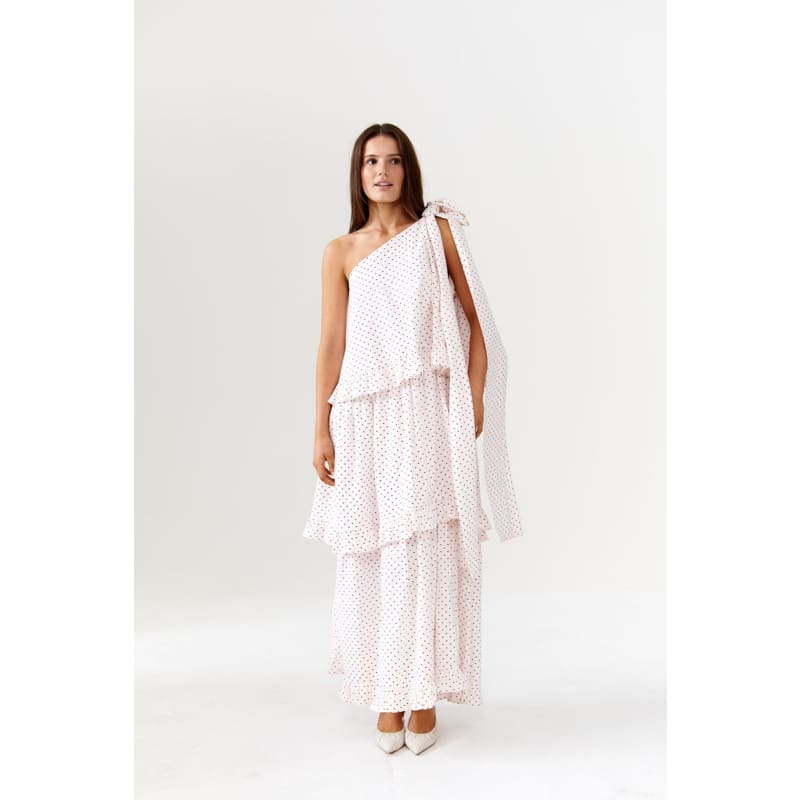 Plum Pudding One Shoulder Maxi Dress - Dress