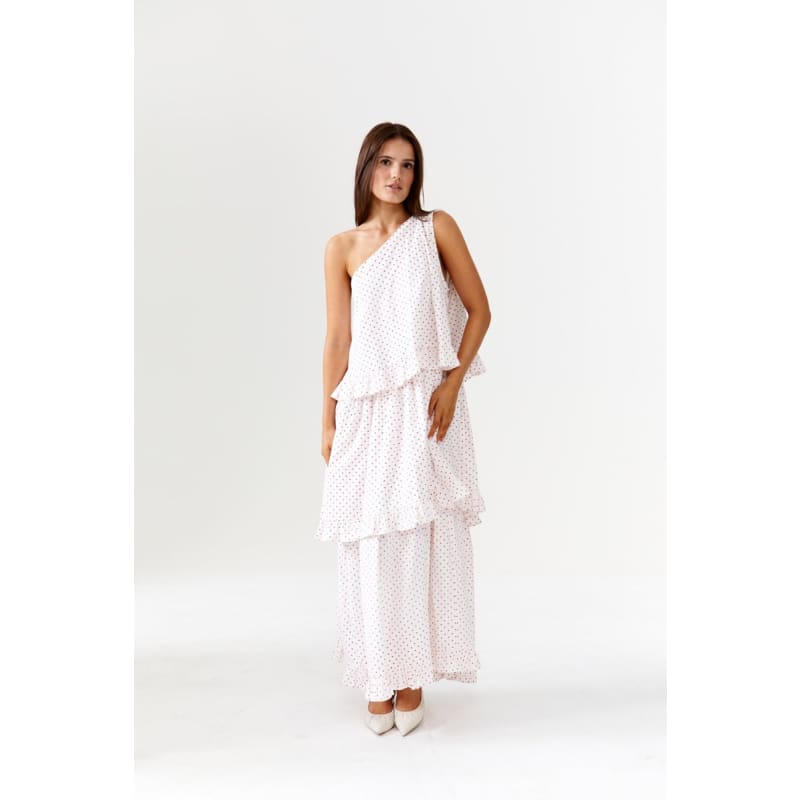 Plum Pudding One Shoulder Maxi Dress - Dress