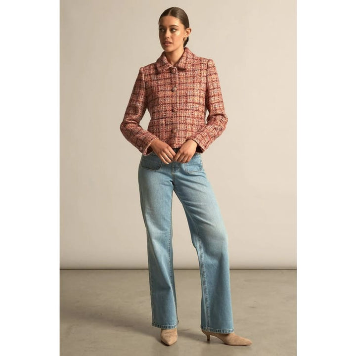 Plume Jacket | Berry Check - Jackets