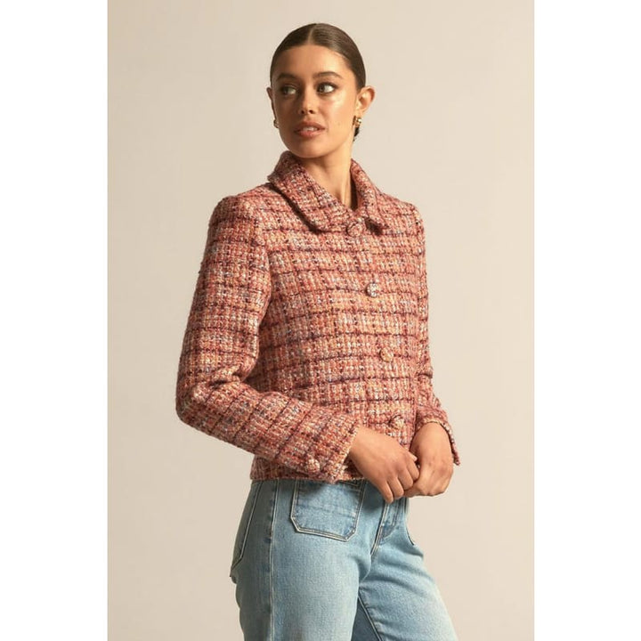 Plume Jacket | Berry Check - Jackets