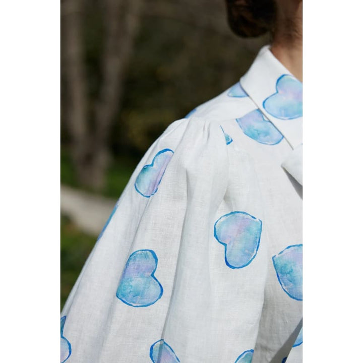 Polly Shirt | Lapis Heart - Tops