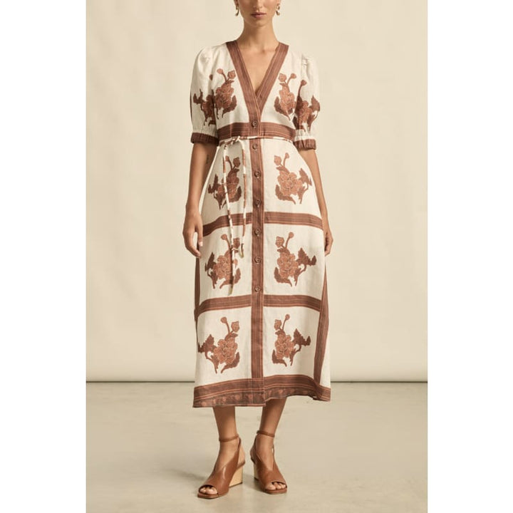 Portrait Dress | Coffee Collage - Dress