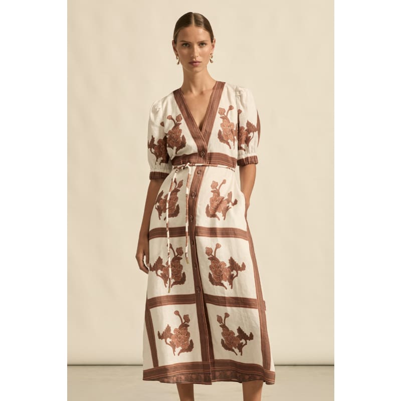Portrait Dress | Coffee Collage - Dress