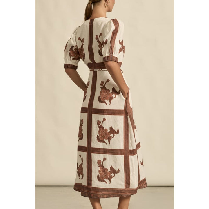 Portrait Dress | Coffee Collage - Dress