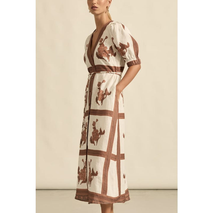Portrait Dress | Coffee Collage - Dress