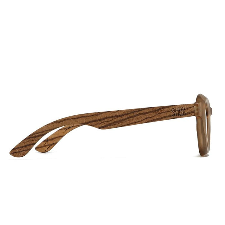 Quest Whiskey Sunglasses | Polarised Lens Walnut Arms - Accessories