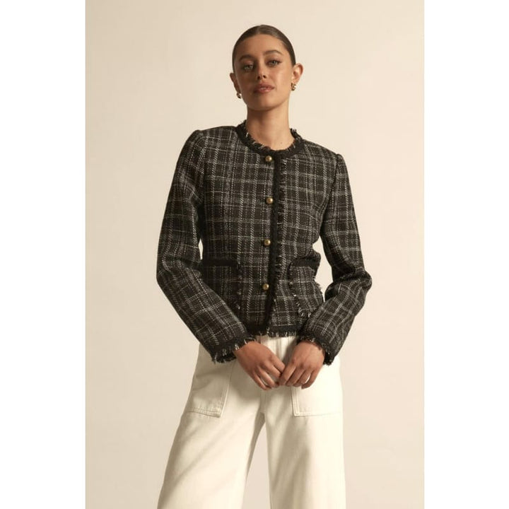 Quill Jacket | Black Porcelain Check - Jackets