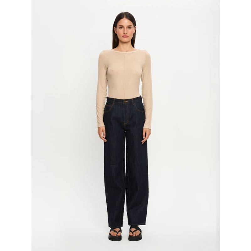 Quinn Knit Top | Taupe - Tops