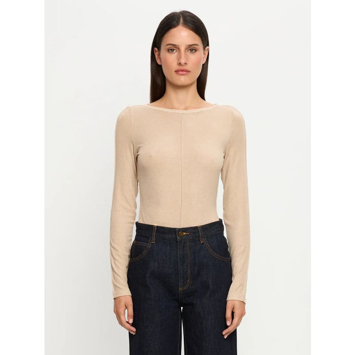 Quinn Knit Top | Taupe - Tops