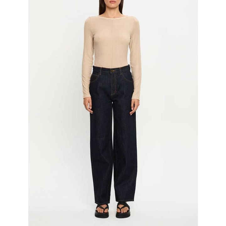 Quinn Knit Top | Taupe - Tops