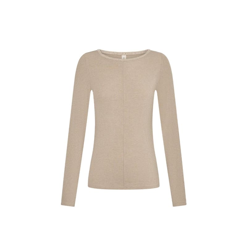 Quinn Knit Top | Taupe - Tops
