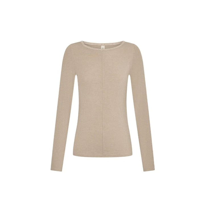 Quinn Knit Top | Taupe - Tops