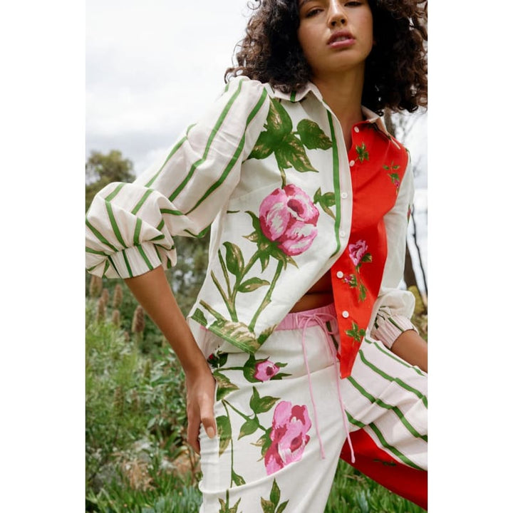 Rafferty Blouse | Ruby Antique Rose - Tops