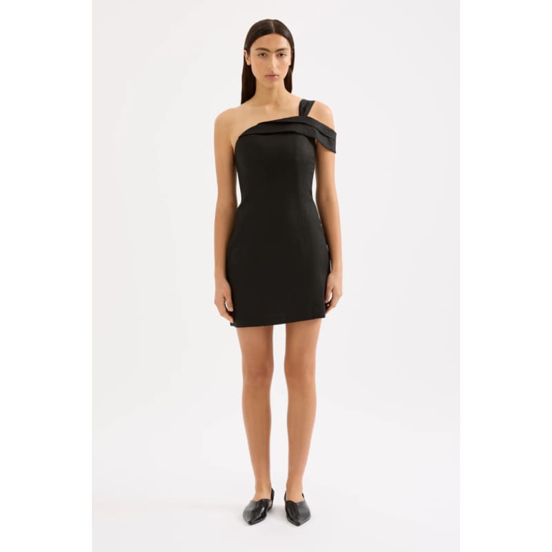 Reese Linen Mini Dress | Black - Dress