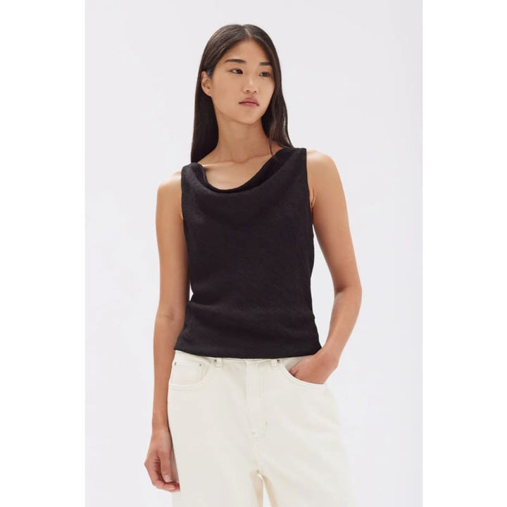 Reign Textured Top | Black - Tops