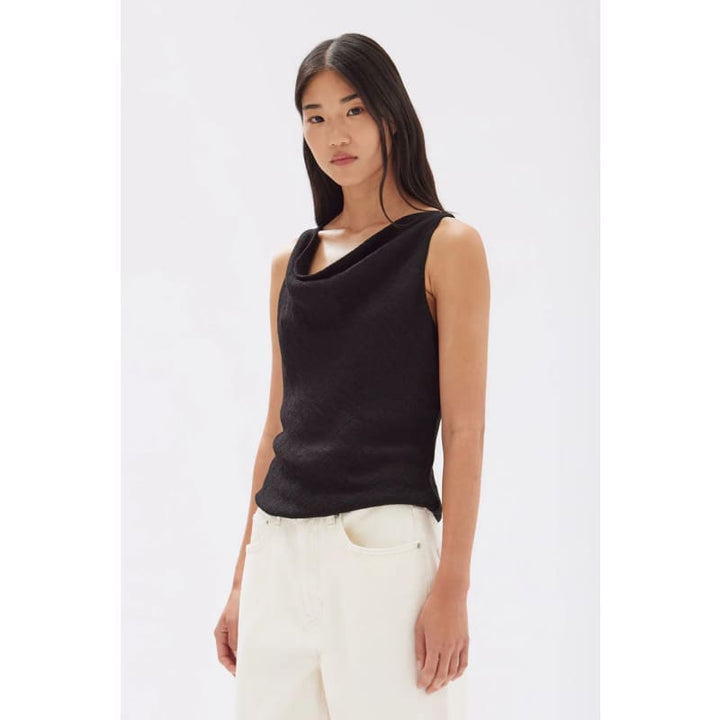 Reign Textured Top | Black - Tops