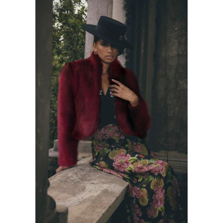 Reina Faux Fur Jacket | Rosa - Jackets