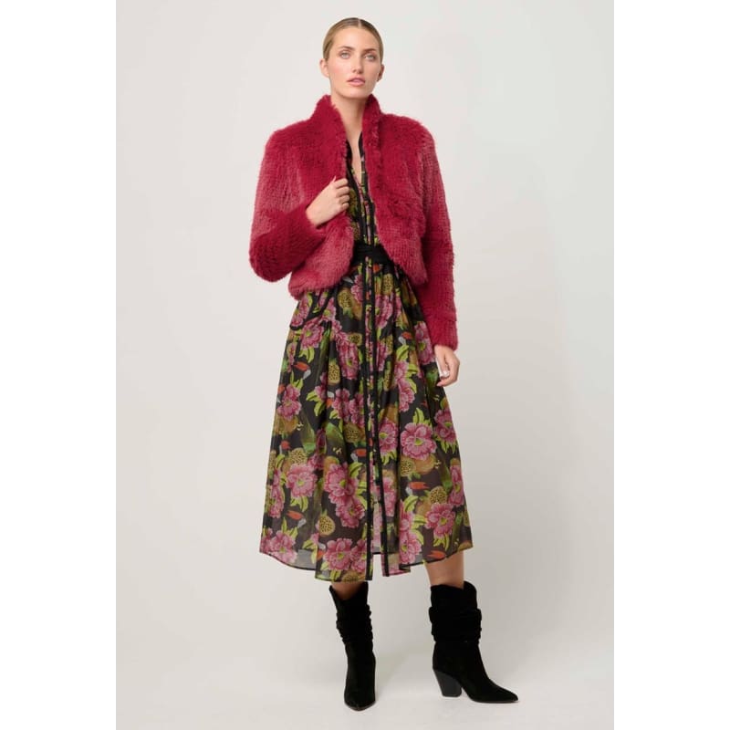 Reina Faux Fur Jacket | Rosa - Jackets