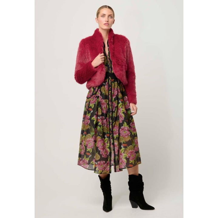 Reina Faux Fur Jacket | Rosa - Jackets