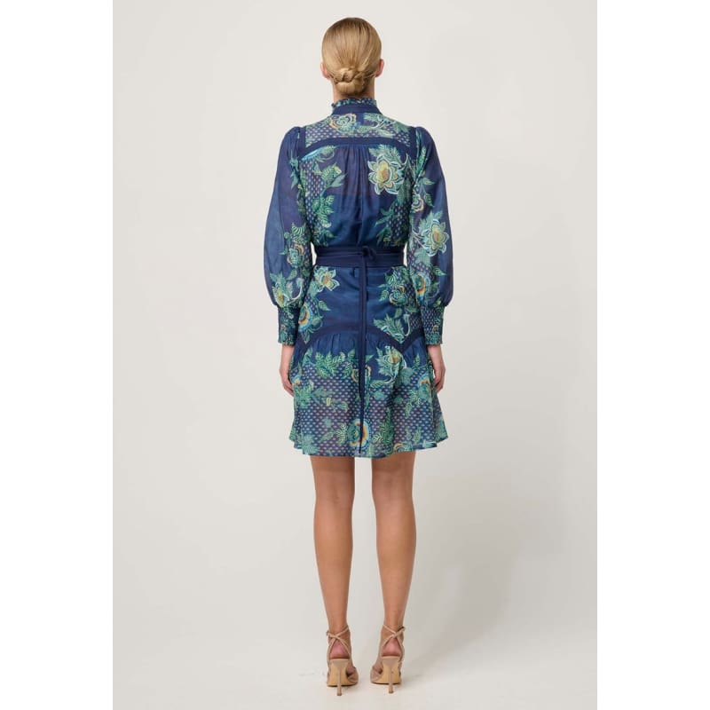Renata Embroidered Cotton Silk Dress | Mariposa Zaffro - Dress