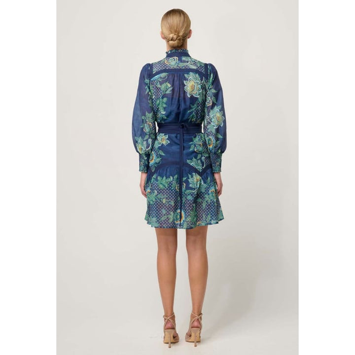 Renata Embroidered Cotton Silk Dress | Mariposa Zaffro - Dress