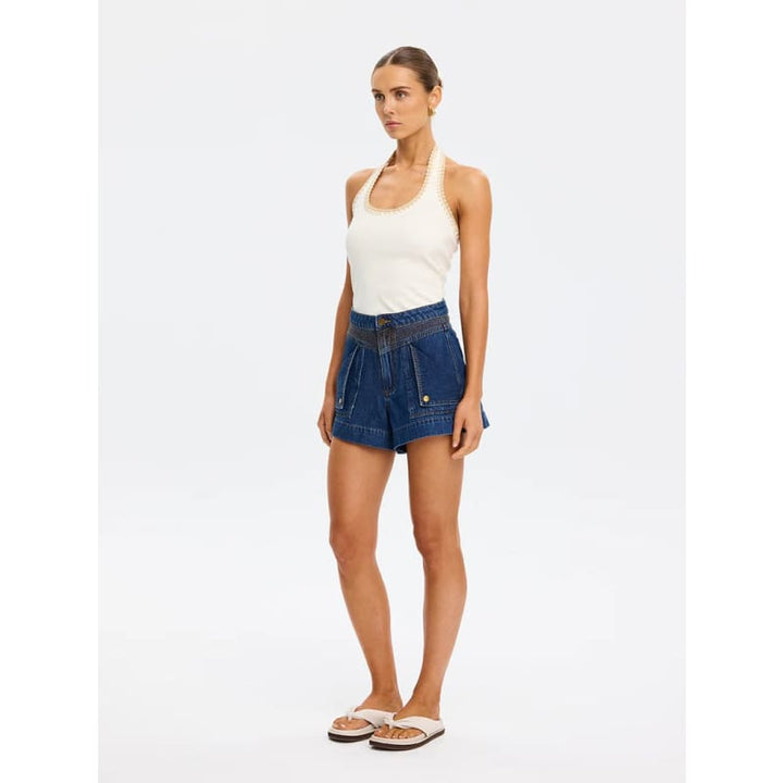 Rhea Halter Top | Cream - Tops