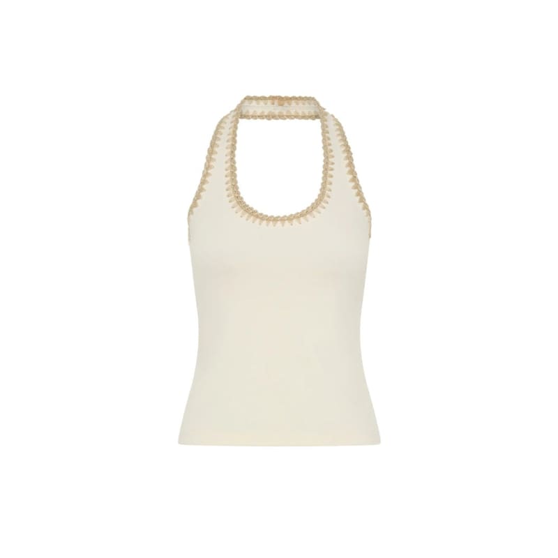 Rhea Halter Top | Cream - Tops