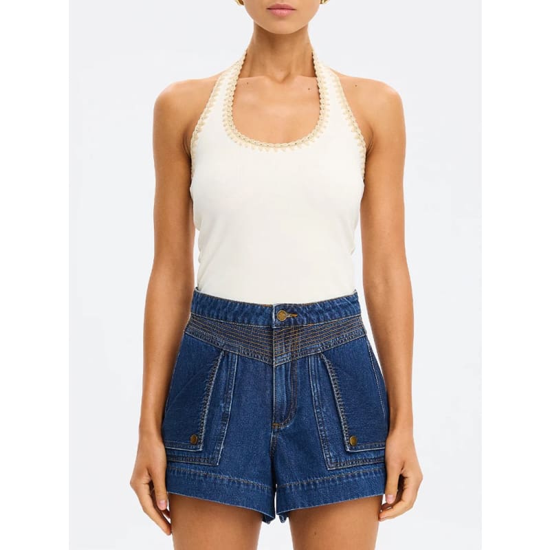 Rhea Halter Top | Cream - Tops
