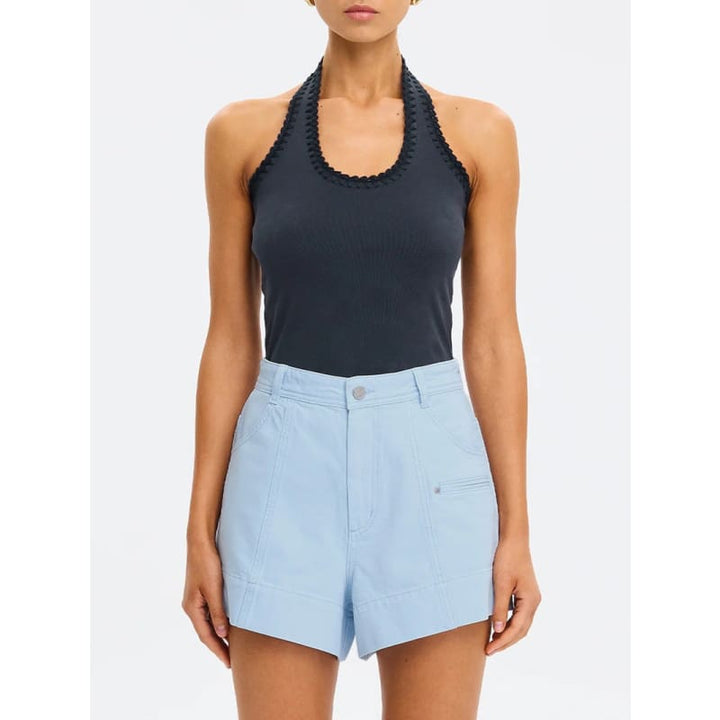 Rhea Halter Top | Navy - Tops