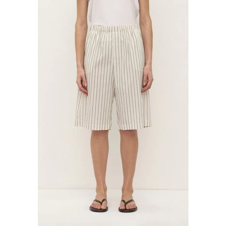 Ria Stripe Short | Cream/Smoke - Bottoms