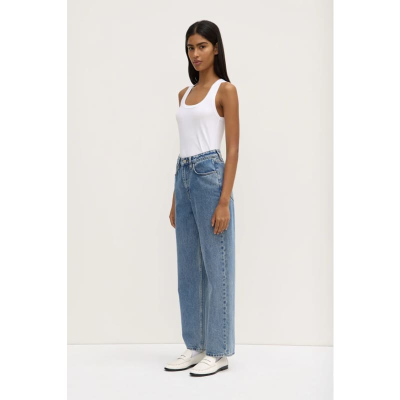 Robyn Scoop Neck Rib Tank | White - Tops