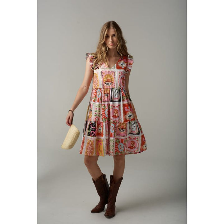 Rodeo Print Mini Sundress | Rodeo Print C1636 227 Dress