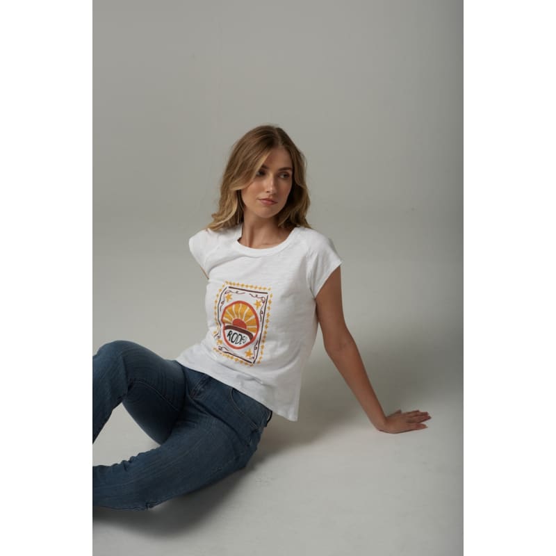 Rodeo Printed Tee | White C1310 238 Tops