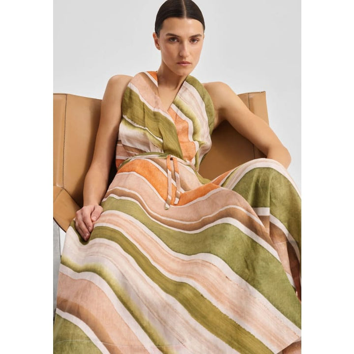 Ronnie Linen Halter Dress - Dress