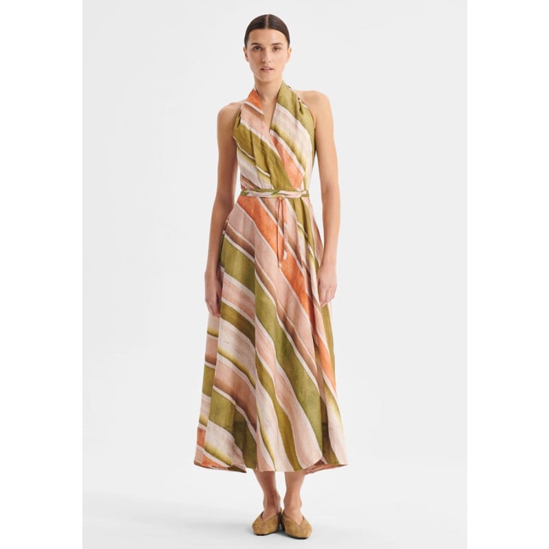 Ronnie Linen Halter Dress - Dress
