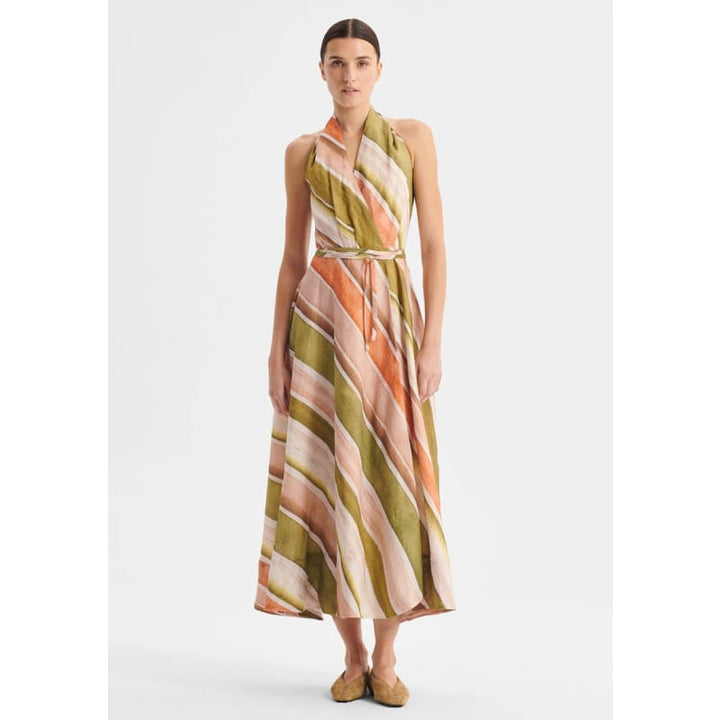 Ronnie Linen Halter Dress - Dress