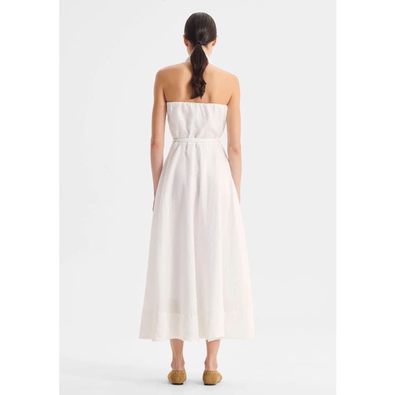 Ronnie Linen Halter Dress | White - Dress