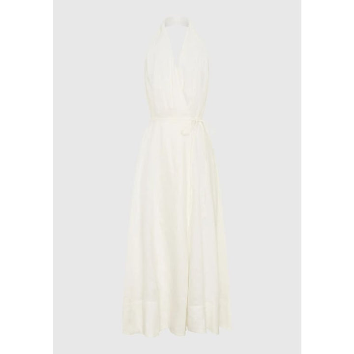 Ronnie Linen Halter Dress | White - Dress