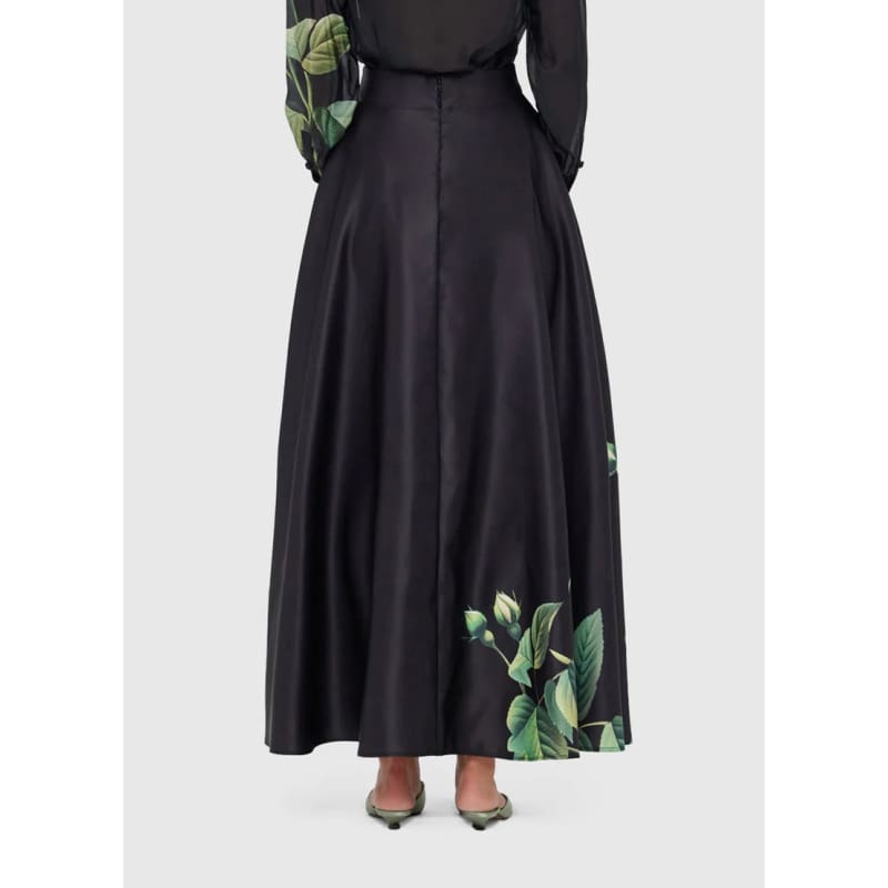Rosalyn Maxi Skirt | White Rose Print - Bottoms