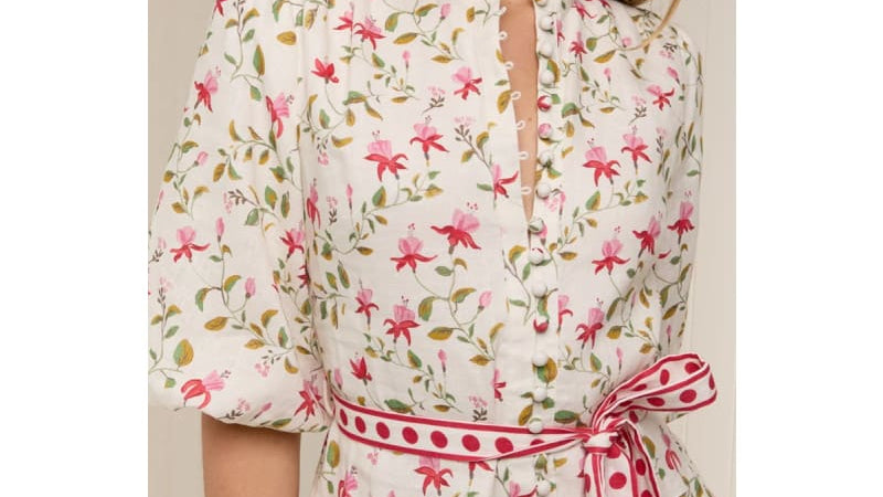Ruba Mini Dress | Pink Petals - Dress