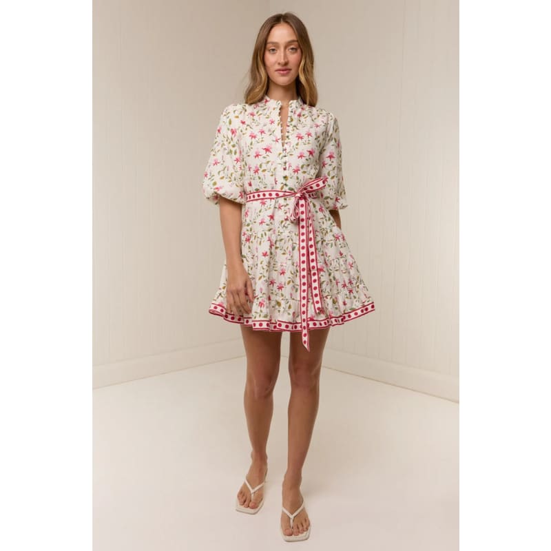Ruba Mini Dress | Pink Petals - Dress