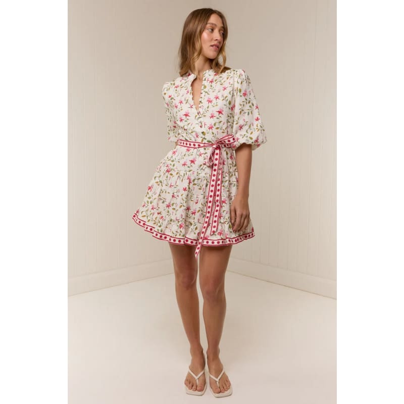 Ruba Mini Dress | Pink Petals - Dress