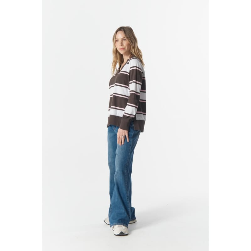 Ruby Club V Neck Sweater | Chocolate Torte C1852-58 - Tops