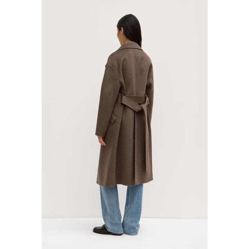 Sadie Single Breasted Wool Coat | Cocoa Marle - Jackets