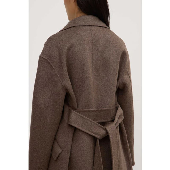 Sadie Single Breasted Wool Coat | Cocoa Marle - Jackets