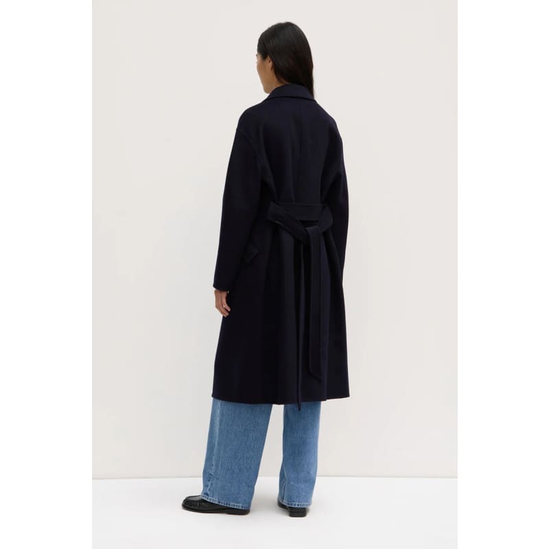 Sadie Single Breasted Wool Coat | Midnight - Jackets