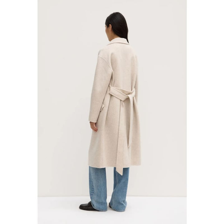 Sadie Single Breasted Wool Coat | Oat Marle - Jackets