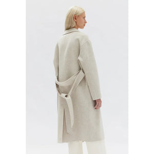 Sadie Single Breasted Wool Coat | Oat Marle - Jackets