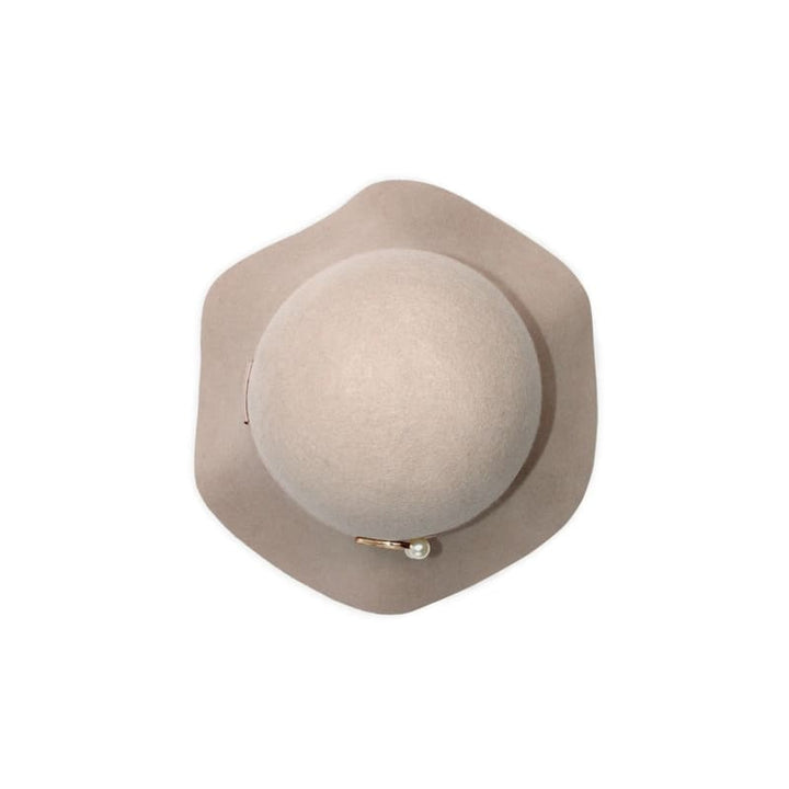 Saige Small Wool Floppy Hat | Beige - Accessories