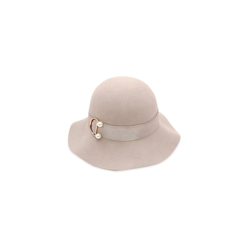 Saige Small Wool Floppy Hat | Beige - Accessories